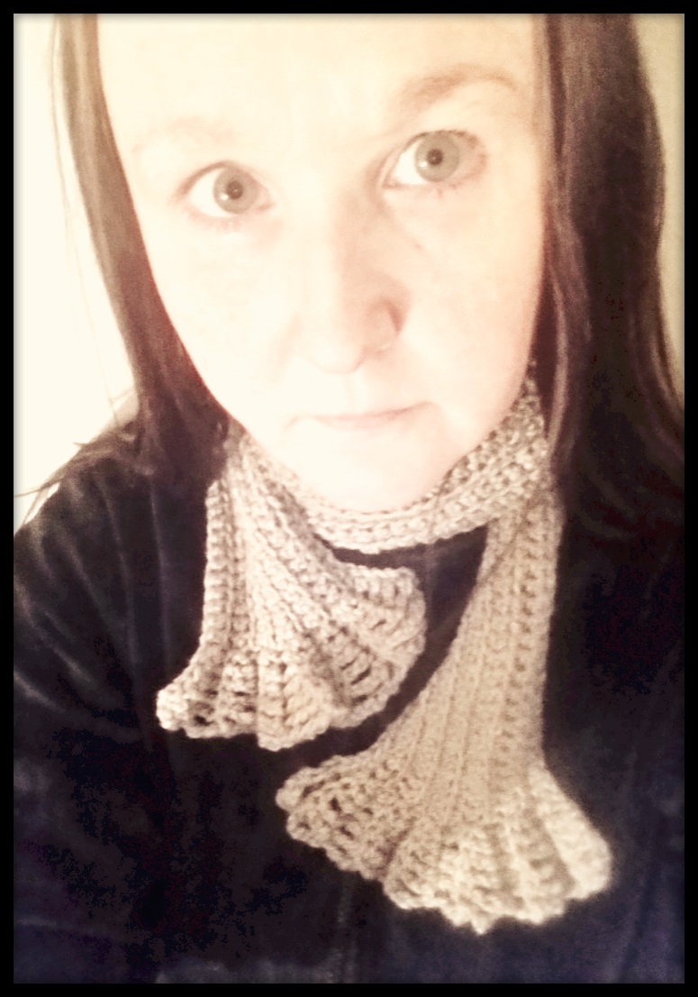 Scarf with Ruffled Ends